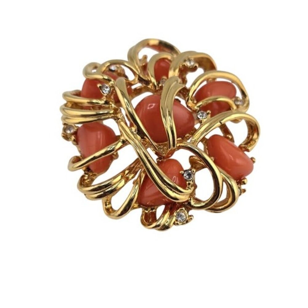 Vintage Joan Rivers Acrylic Dimensional Brooch (A8876)
